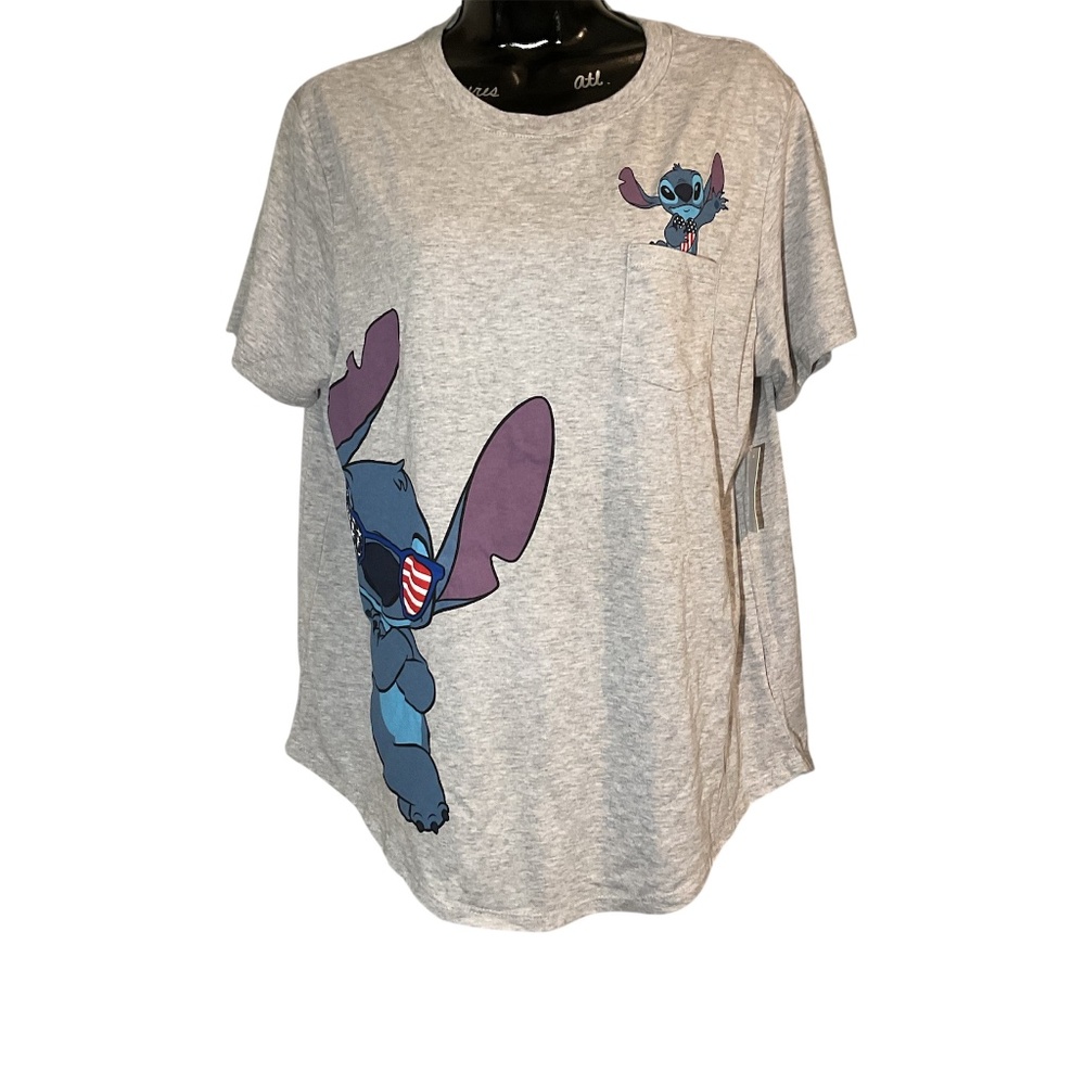 Disney Stitch 4th of July Grey Shirt Size XXL
